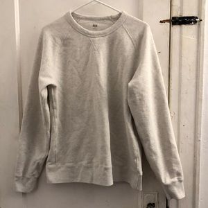 Uniqlo Bone White Crewneck Sweater Mens Medium